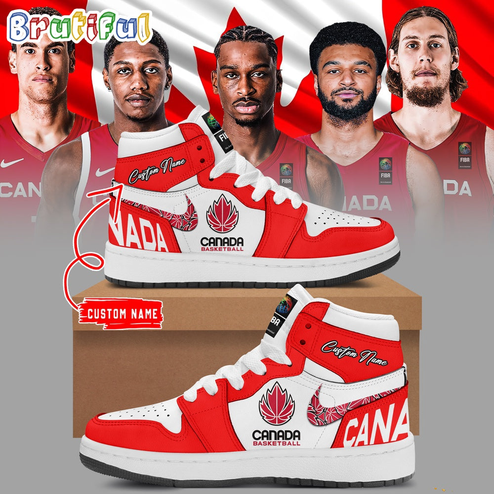 Canada Men’s Basketball FIBA 2024 Air Jordan 1 Hightop Shoes