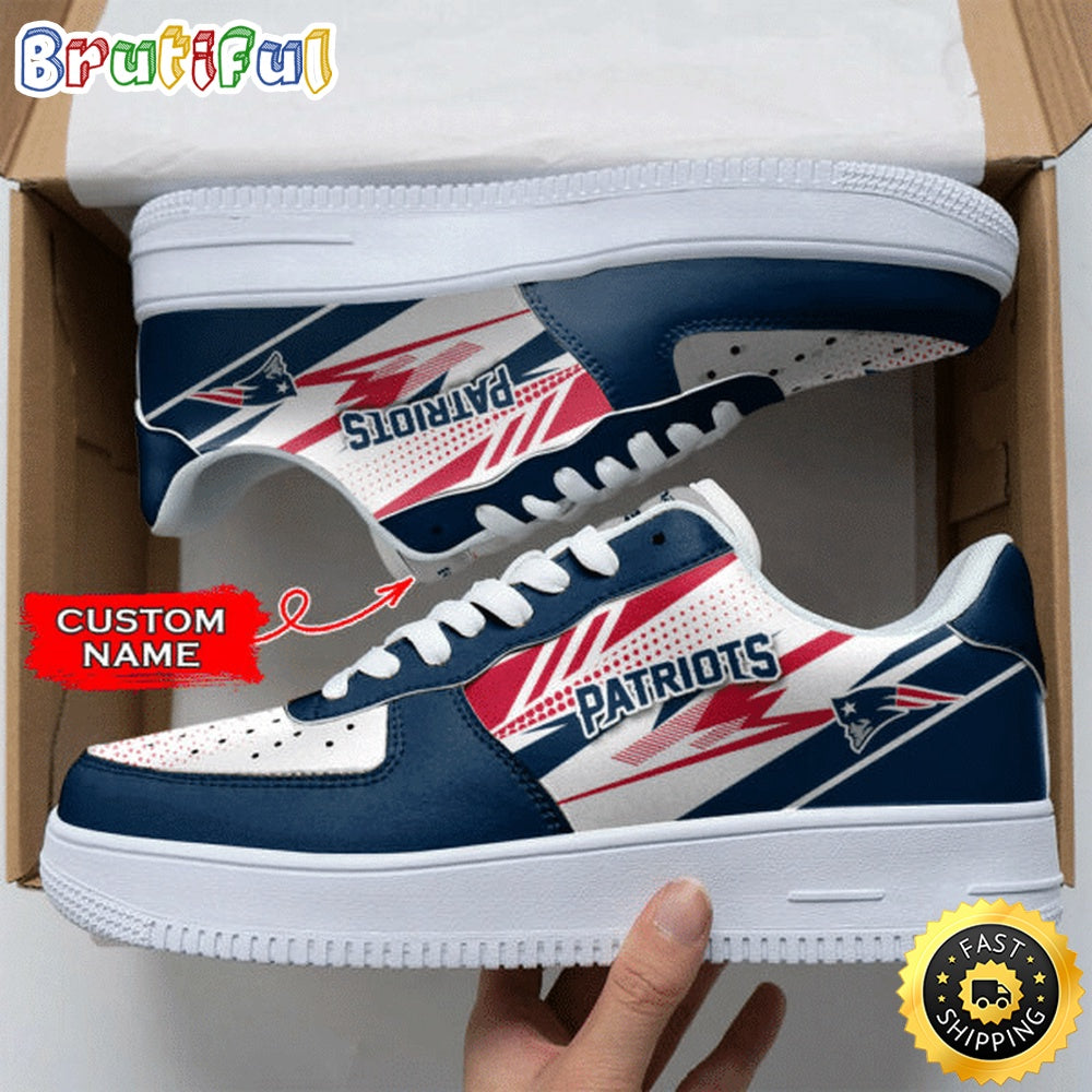 Custom NFL New England Patriots Air Force 1 Shoes Sports Sneaker For Fans