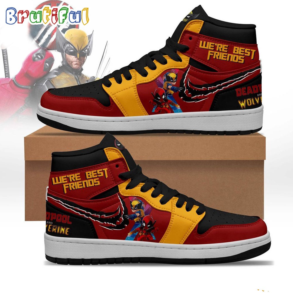 Deadpool 3 Shoes, Deadpool And Wolverines Lue’re Best Friends Air Jordan 1 Shoes