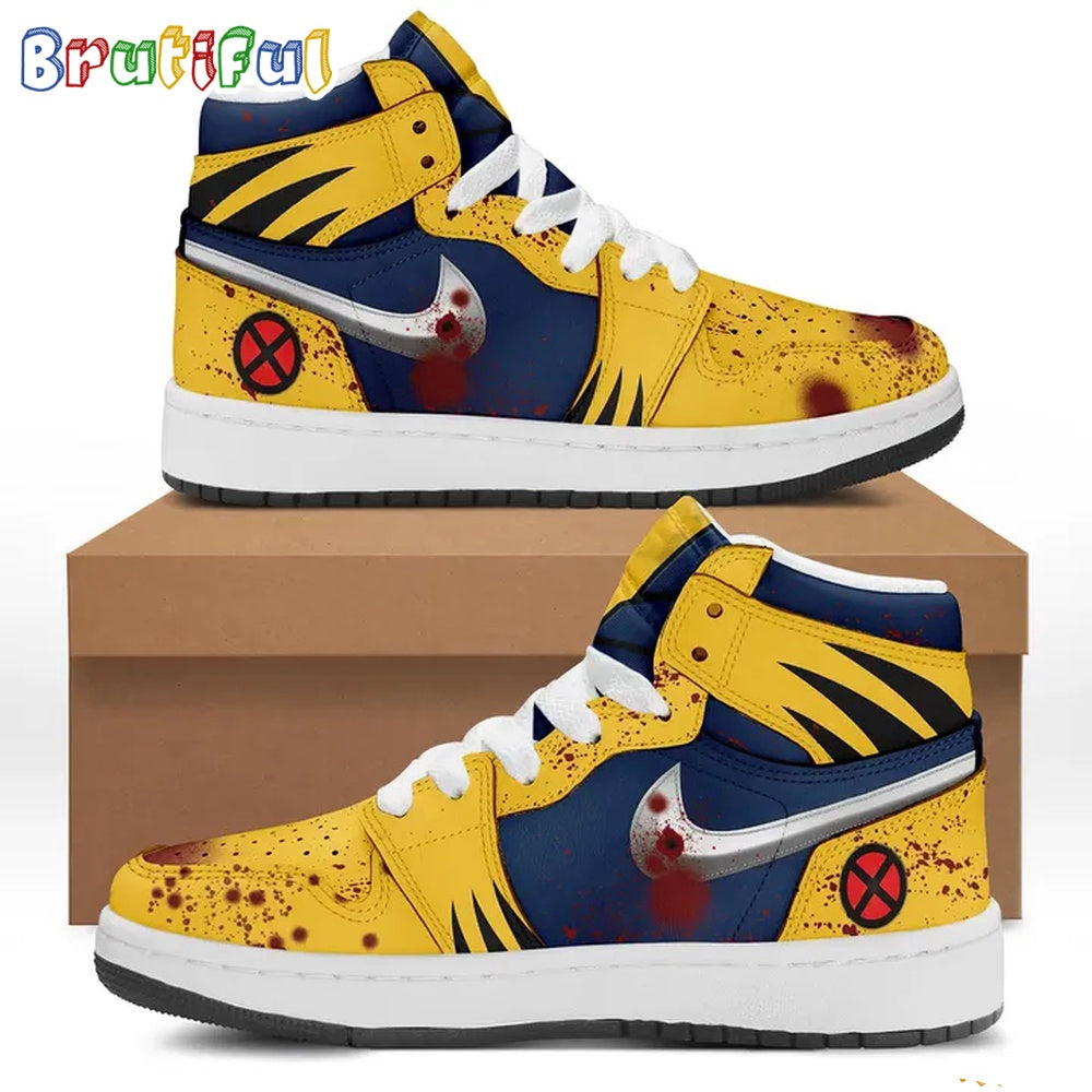 Deadpool And Wolverine Air Jordan 1 Hightop Shoes