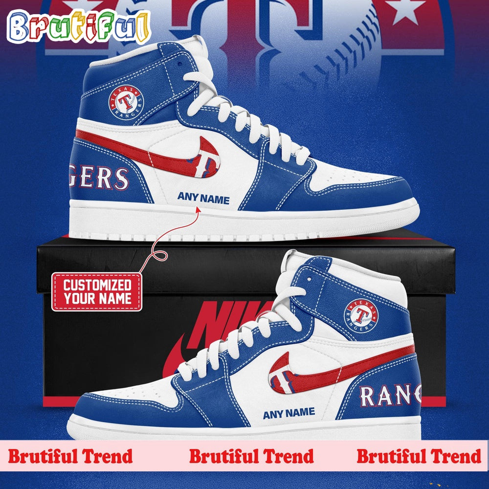 MLB Texas Rangers Adrian To The Hall Of Fame Air Jordan 1 Hightop Shoes