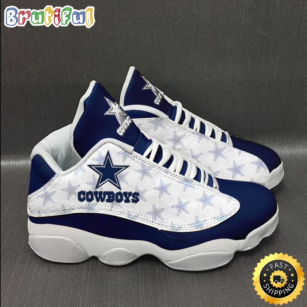 Nfl Dallas Cowboys Team Air Jordan 13 Sneaker Shoes