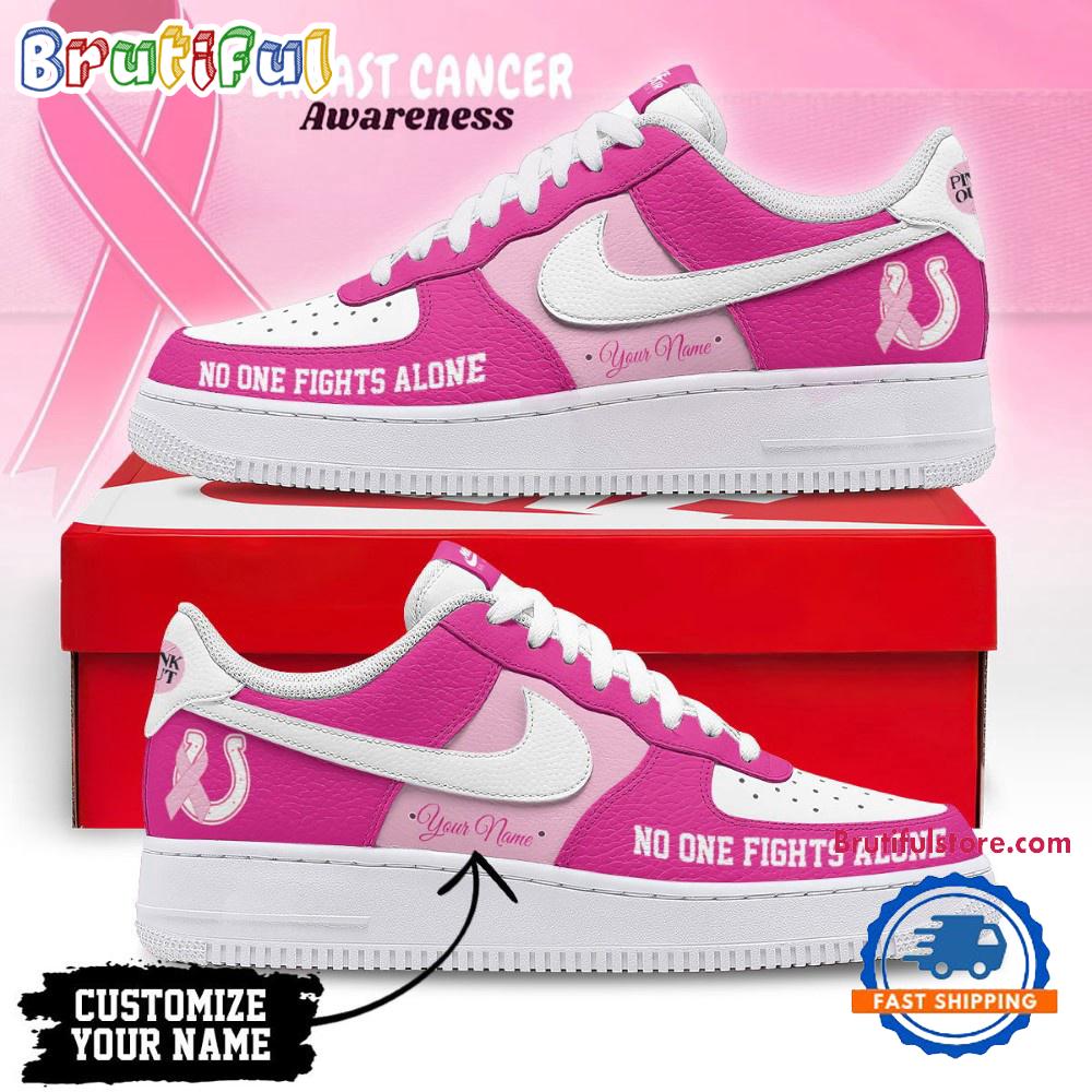 Indianapolis Colts Breast Cancer Awareness October Air Force 1 Shoes Sneaker