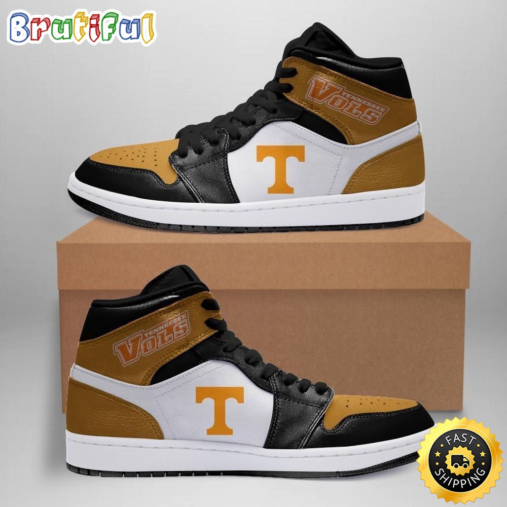 NCAA Tennessee Volunteers Orange White Air Jordan 1 High Sneakers Classic Air Jordan Sneakers