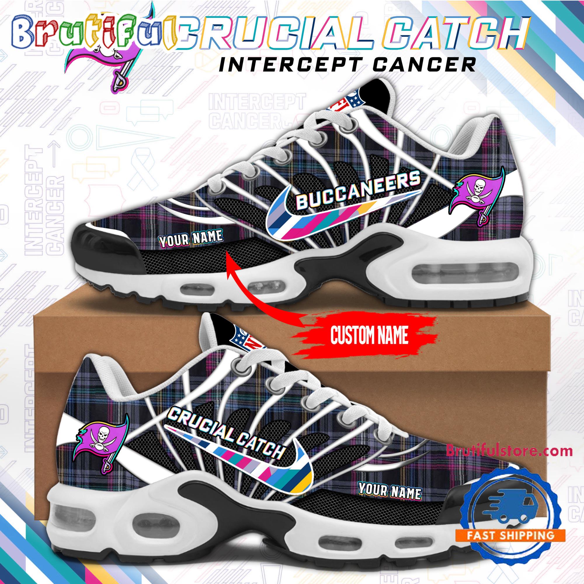 NFL Tampa Bay Buccaneers Crucial Catch Intercept Cancer Air Max Plus Shoes Sneaker